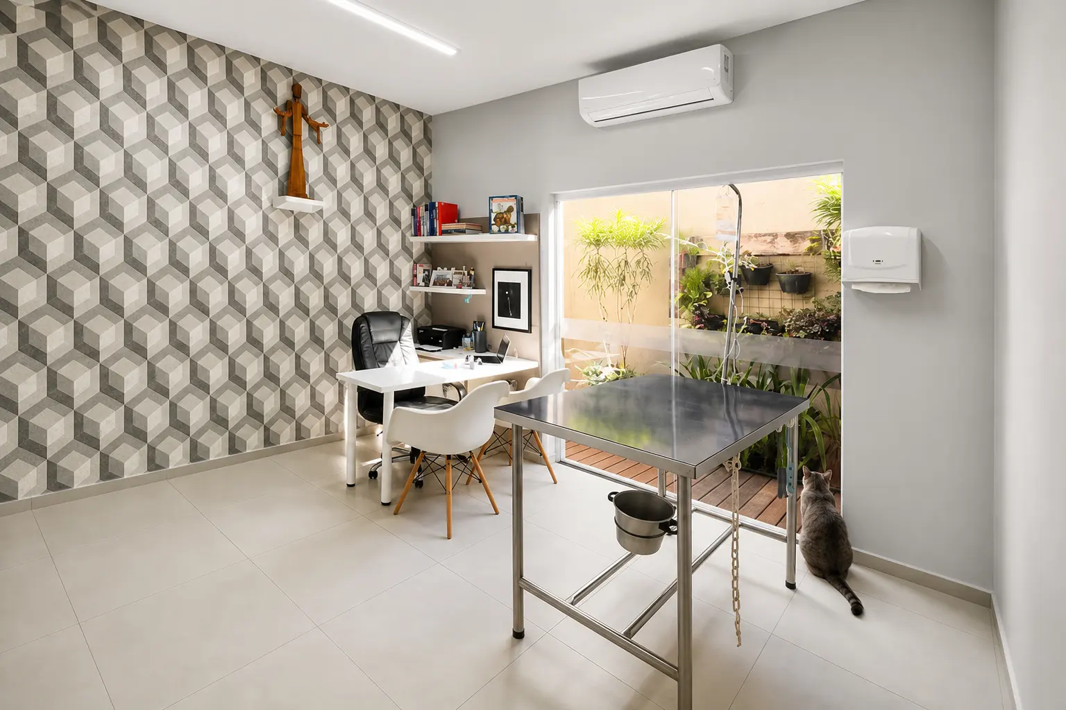 Área externa e verde da Petcenter